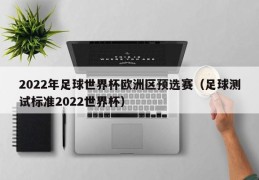 2022年足球世界杯欧洲区预选赛（足球测试标准2022世界杯）