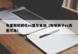 布里斯班狮吼vs墨尔本城（布琳狮子vs南墨尔本）