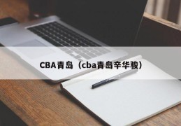 CBA青岛（cba青岛辛华骏）