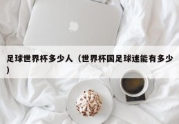 足球世界杯多少人（世界杯国足球迷能有多少）