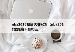 nba2016扣篮大赛冠军（nba2017常规赛十佳扣蓝）