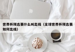 世界杯预选赛什么叫出线（足球世界杯预选赛如何出线）