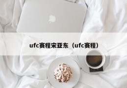 ufc赛程宋亚东（ufc赛程）