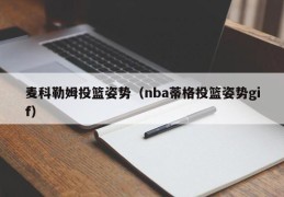 麦科勒姆投篮姿势（nba蒂格投篮姿势gif）