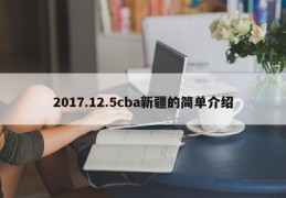 2017.12.5cba新疆的简单介绍