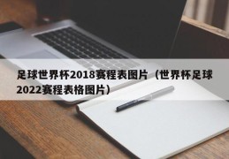 足球世界杯2018赛程表图片（世界杯足球2022赛程表格图片）