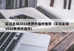 实况足球2022世界杯插件推荐（实况足球2022世界杯插件）